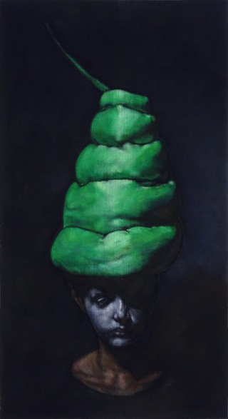 "Schlangenhut", Öl / Leinwand, 125x68cm, 2600€
